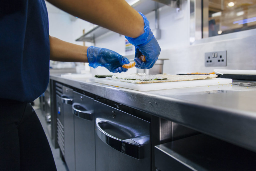 Preparing Sushi on a True Under Counter 